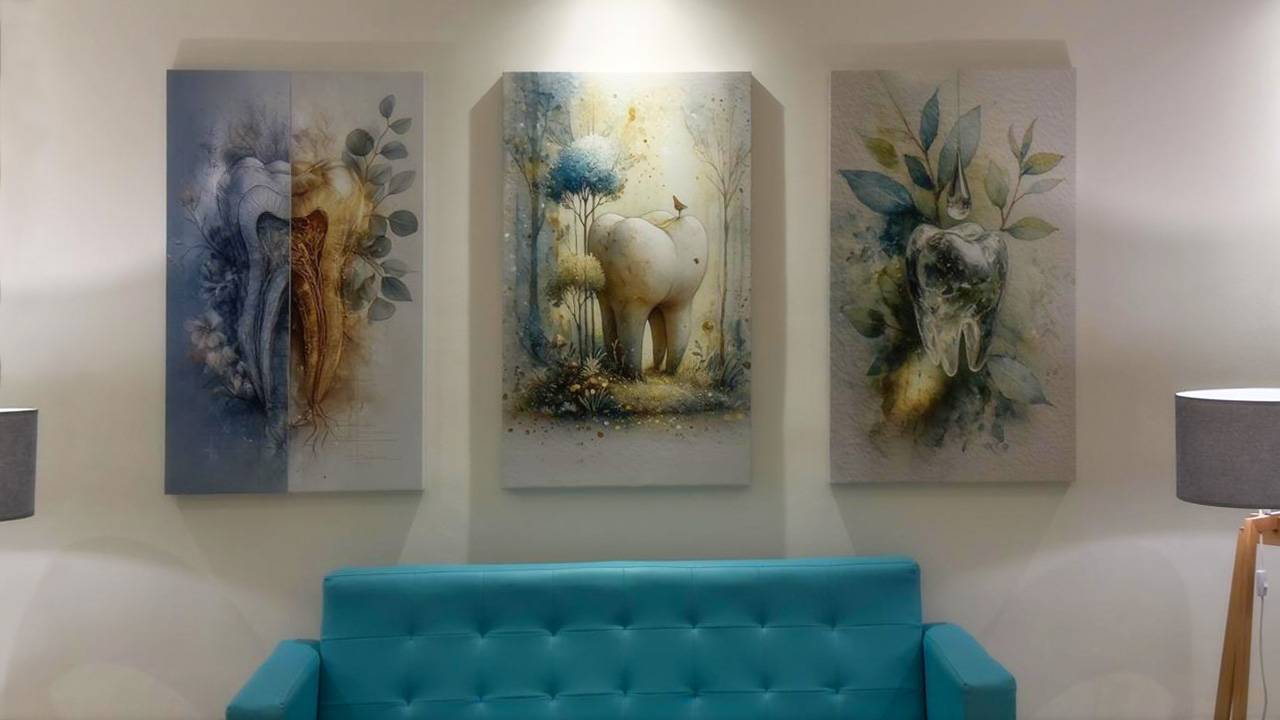 Wall paintings at Elite Smile Clinics Elnasr Branch