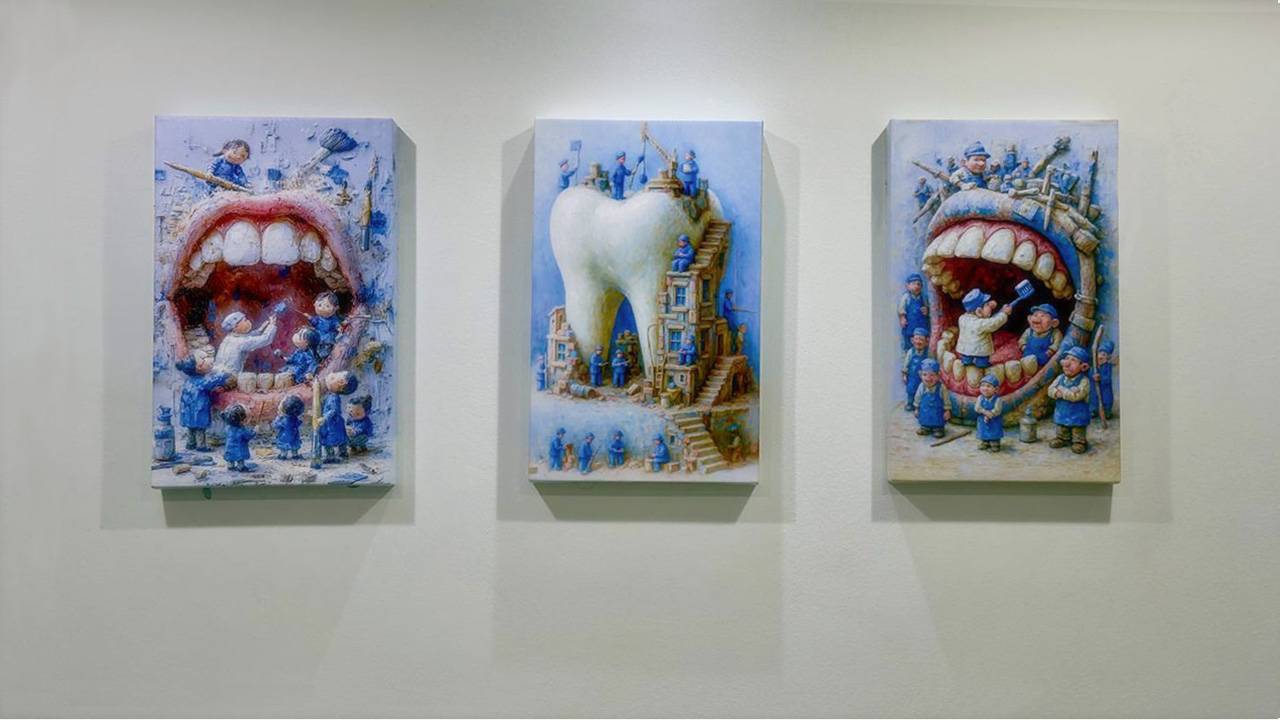 Wall paintings at Elite Smile Clinics Elnasr Branch